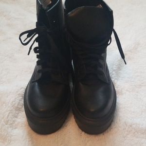 Asos platform black boots never worn